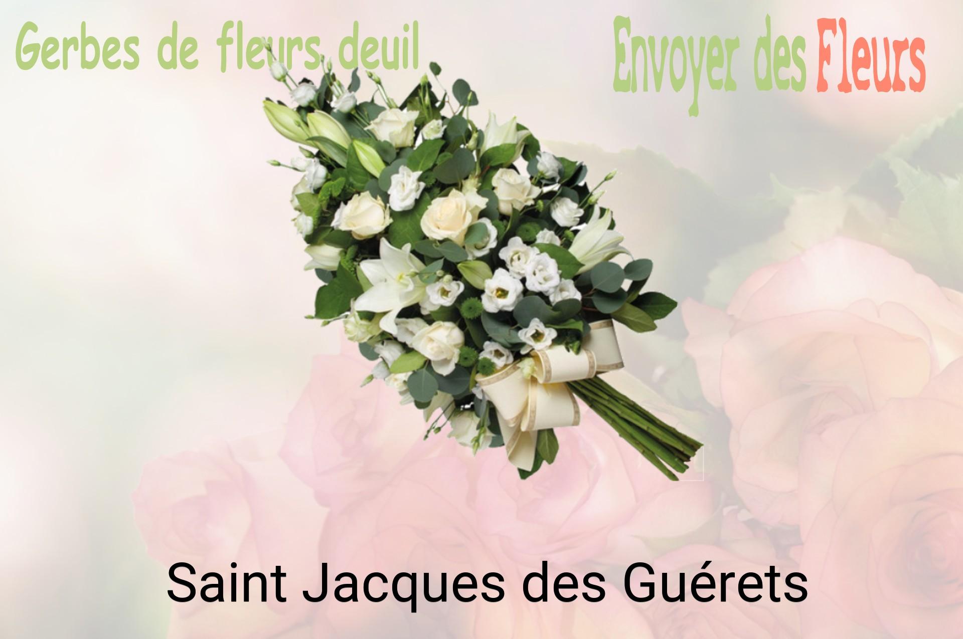 Gerbe de fleurs de deuil livrée à Saint-Jacques-des-Guérets